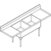 Franke Commercial scullery sink WDL2436LR-1