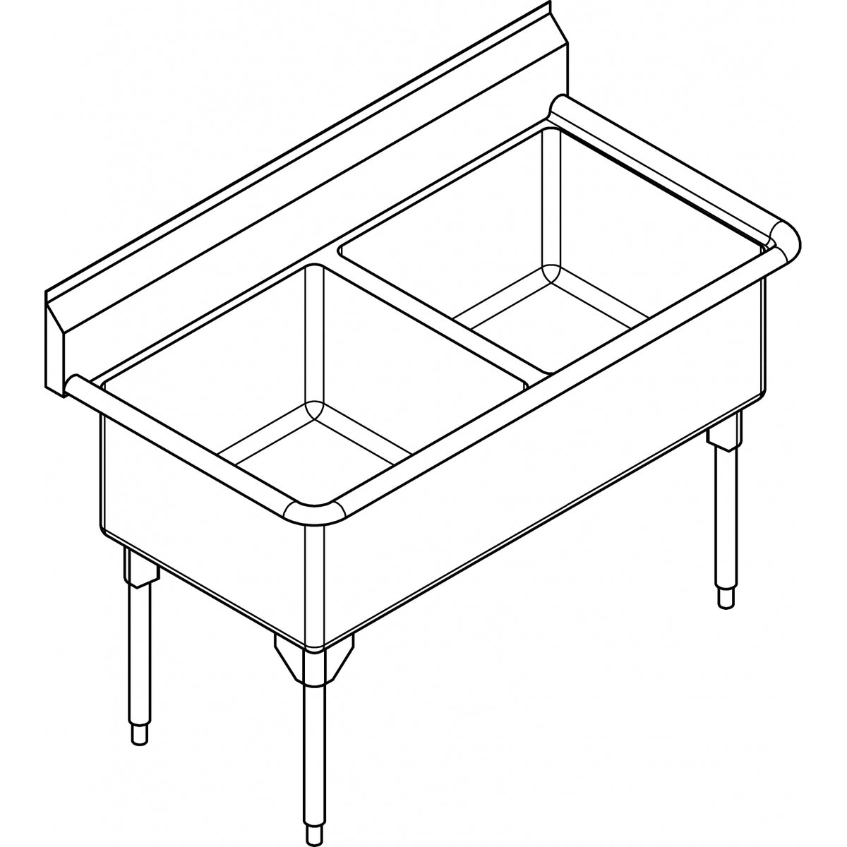 Franke Commercial scullery sink WDL2448-1