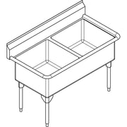 Franke Commercial scullery sink WDL2448-1