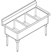 Franke Commercial scullery sink WTL2454-1