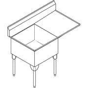 Franke Commercial scullery sink SSL2418R-1