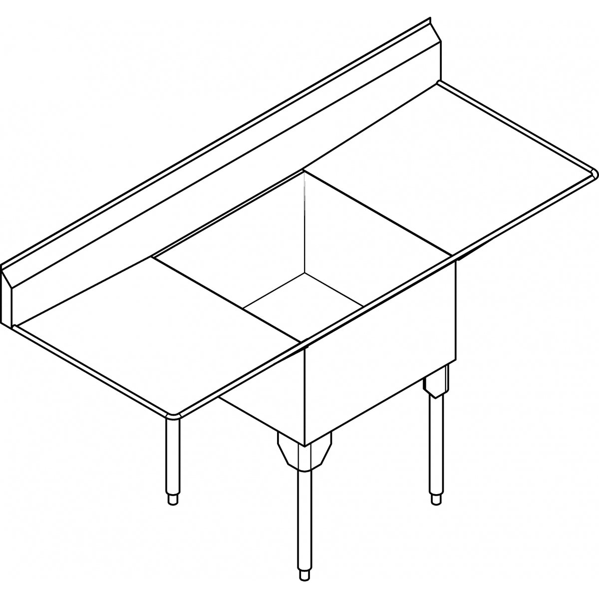 Franke Commercial scullery sink SSL2418LR-1