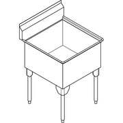 Franke Commercial scullery sink SSL2424-1