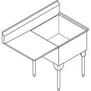 Franke Commercial scullery sink SSL2424L-1