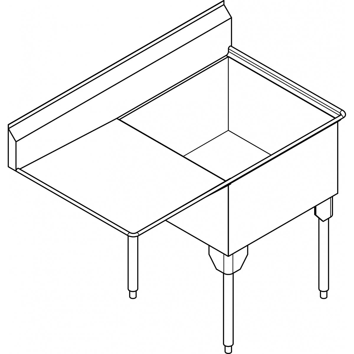 Franke Commercial scullery sink SSL2424L-1
