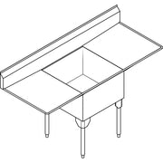 Franke Commercial scullery sink SSL2424LR-1