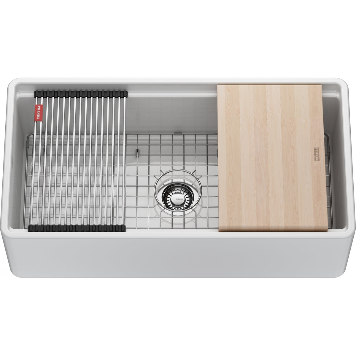 Franke Kitchen 36" apron front fireclay kitchen sink EPK71036-GWH-WKC