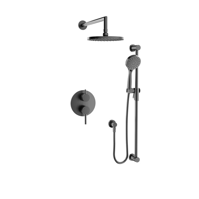 Baril ZIP B66 Complete Pressure-Balanced Shower Kit PRO-2805-66 in Black Titanium