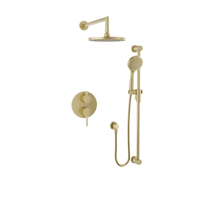 Baril ZIP B66 Complete Pressure-Balanced Shower Kit PRO-2805-66 in Satin Brass