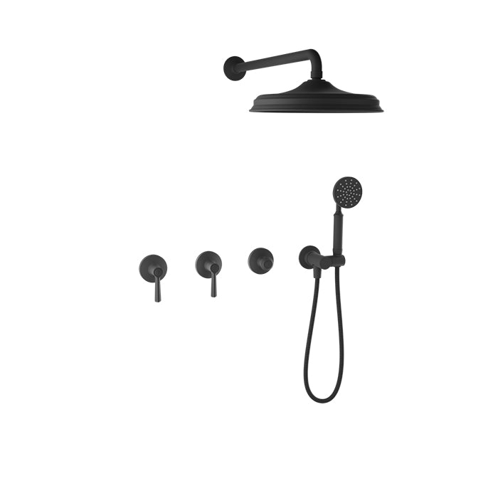 Baril BEAUMONT B20 Complete Thermostatic Shower Kit PRO-3304-20 in Matte Black