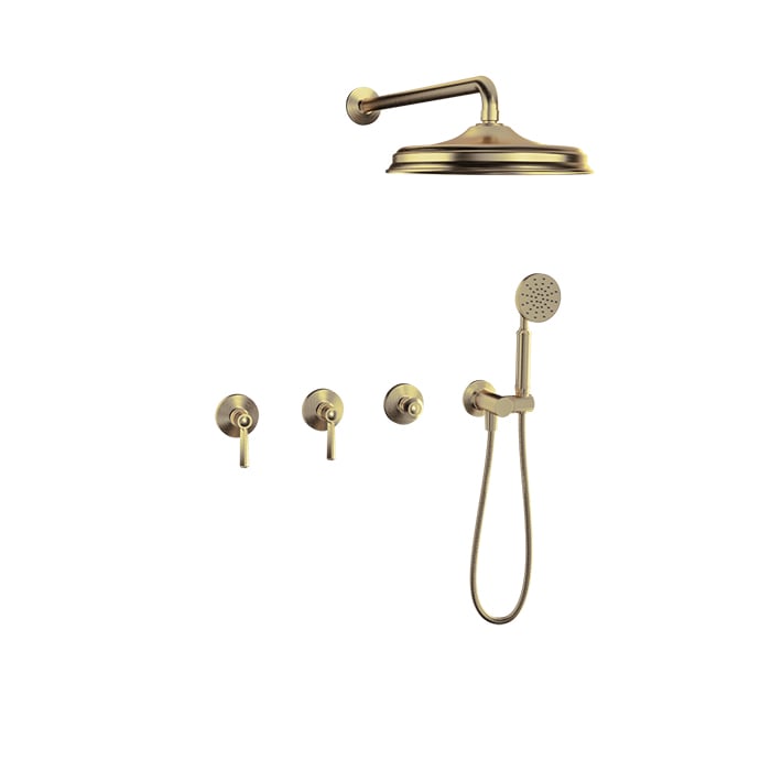 Baril BEAUMONT B20 Complete Thermostatic Shower Kit PRO-3304-20 in Warm Gold