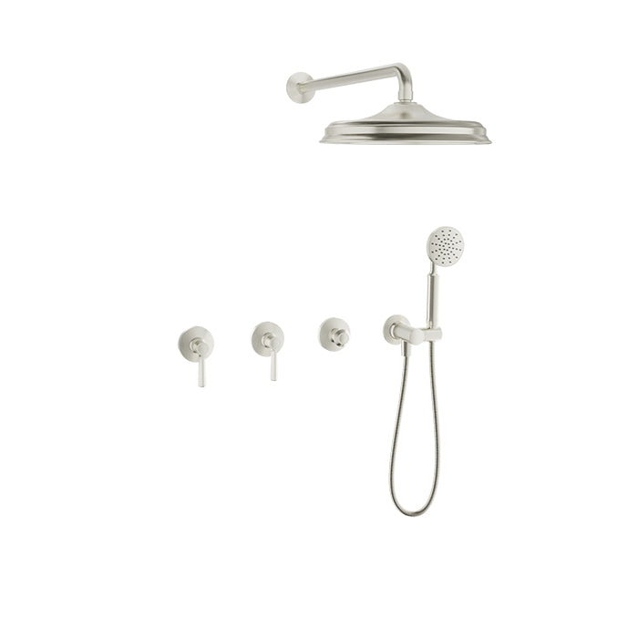 Baril BEAUMONT B20 Complete Thermostatic Shower Kit PRO-3304-20 in Brushed Nickel