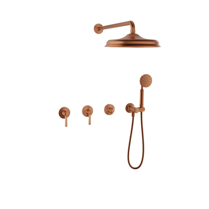 Baril BEAUMONT B20 Complete Thermostatic Shower Kit PRO-3304-20 in Satin Copper