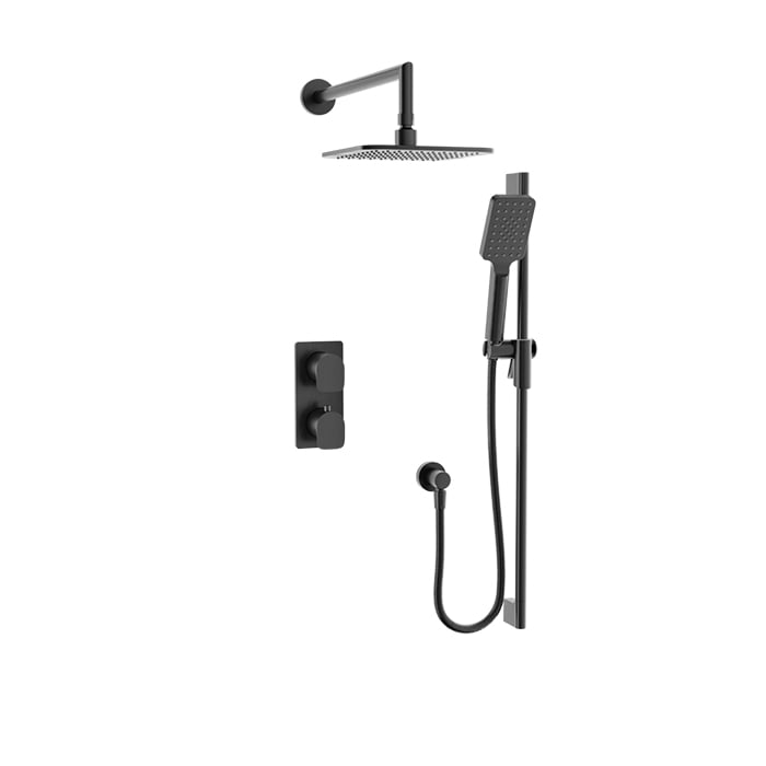 Baril PETITE B04 Complete Thermostatic Pressure-Balanced Shower Kit PRO-4206-04 in Black Titanium
