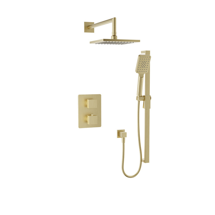 Baril REC B05 Complete Thermostatic Pressure-Balanced Shower Kit PRO-4207-05 in Satin Brass
