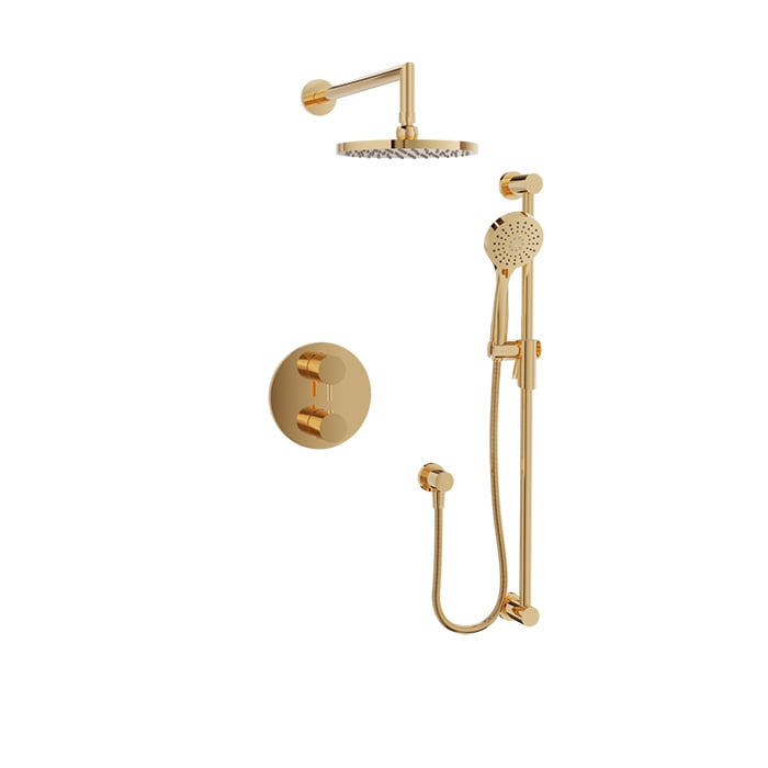 Baril ZIP B66 Complete Thermostatic Pressure-Balanced Shower Kit PRO-4208-66 in Gold