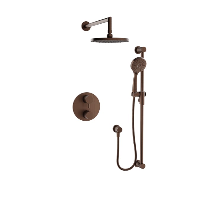 Baril ZIP B66 Complete Thermostatic Pressure-Balanced Shower Kit PRO-4208-66 in Venetian Bronze