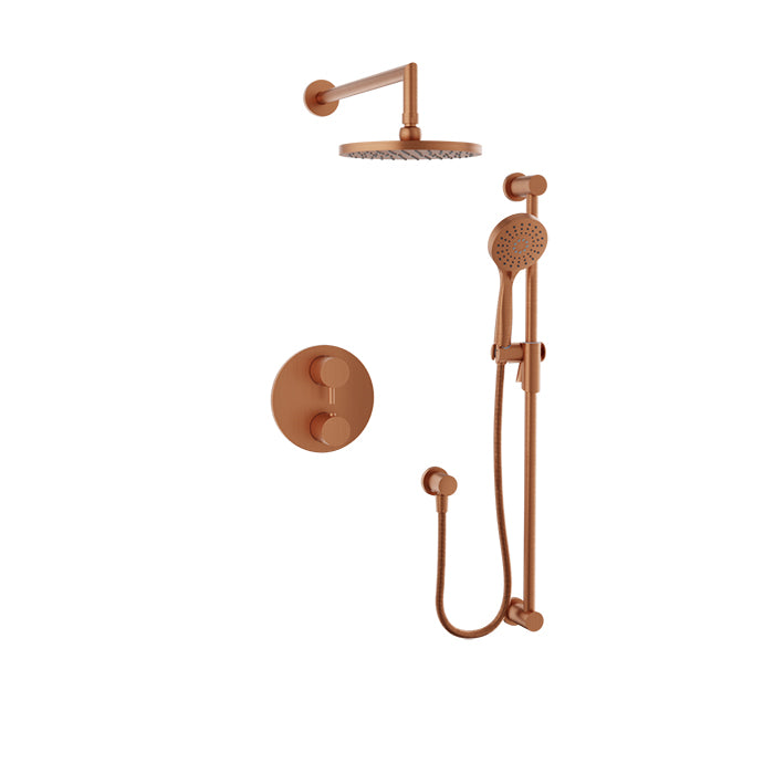 Baril ZIP B66 Complete Thermostatic Pressure-Balanced Shower Kit PRO-4208-66 in Satin Copper