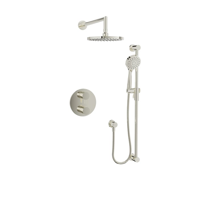 Baril ZIP B66 Complete Thermostatic Pressure-Balanced Shower Kit PRO-4208-66 in Polished Nickel