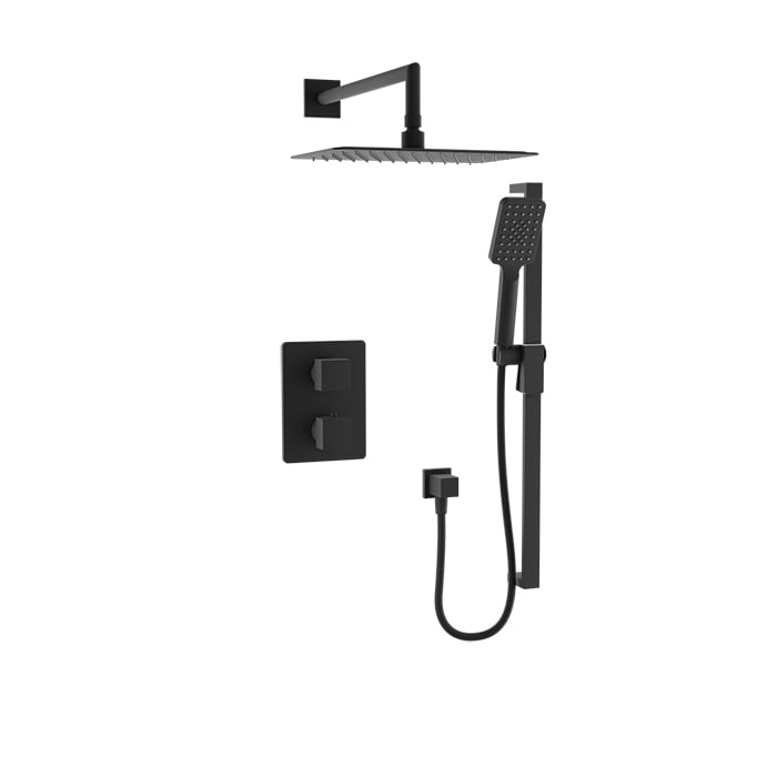 Baril REC B05 Complete Thermostatic Pressure-Balanced Shower Kit PRO-4217-05 in Matte Black