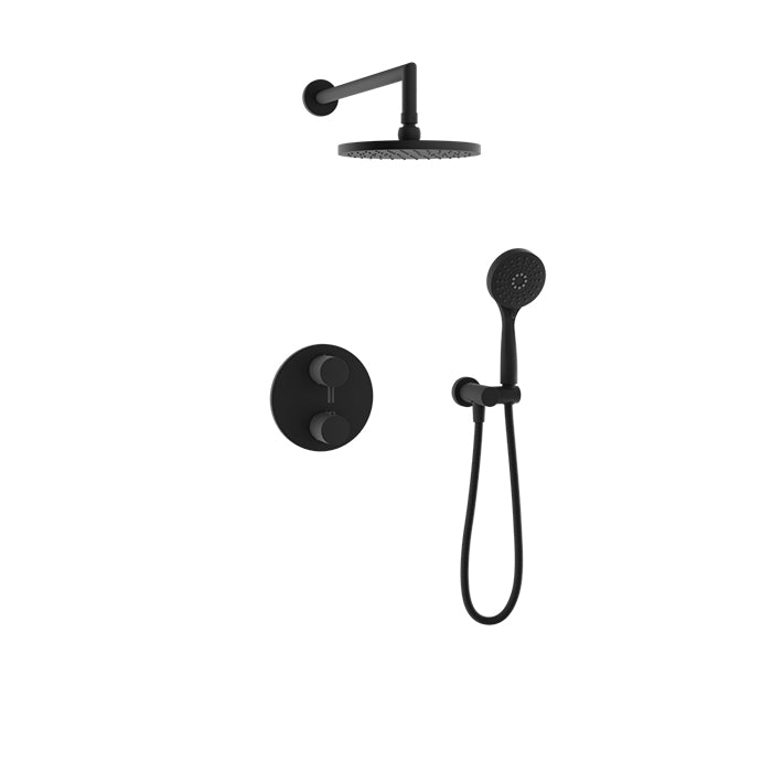 Baril ZIP B66 Complete Thermostatic Pressure-Balanced Shower Kit PRO-4298-66 in Matte Black