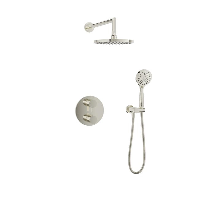 Baril ZIP B66 Complete Thermostatic Pressure-Balanced Shower Kit PRO-4298-66 in Polished Nickel