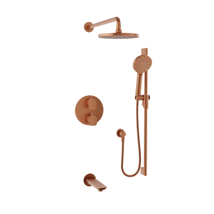 Baril SENS B45 Complete Thermostatic Pressure-Balanced Shower Kit PRO-4307-45 in Satin Copper