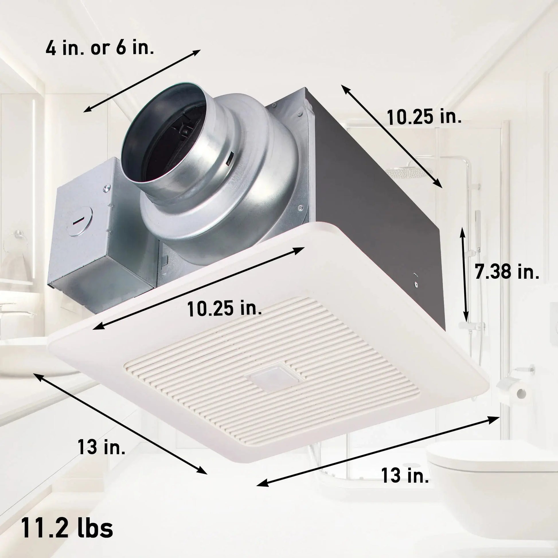 Panasonic WhisperSense DC Exhaust Fan, 50-80-110 CFM - FV-0511VQC1 - Plumbing Market