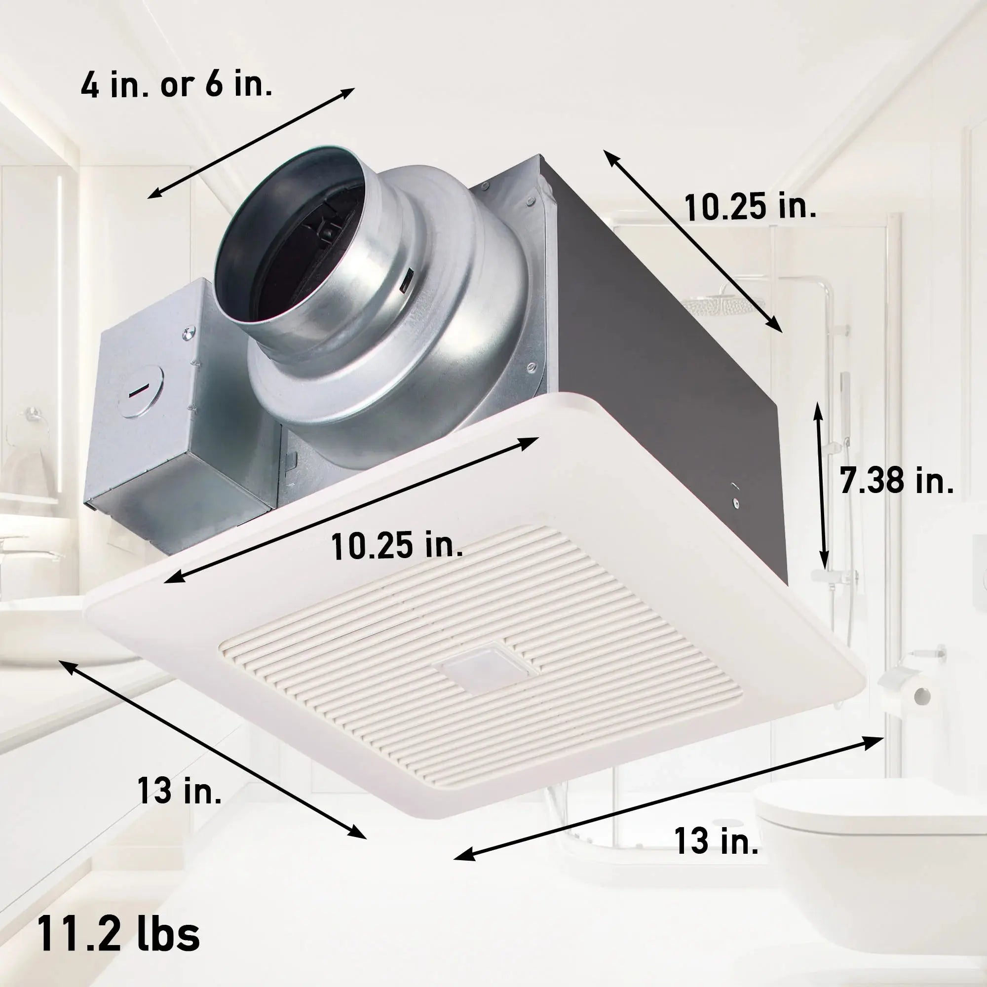 Panasonic WhisperSense DC Exhaust Fan, 50-80-110 CFM - FV-0511VQC1 - Plumbing Market