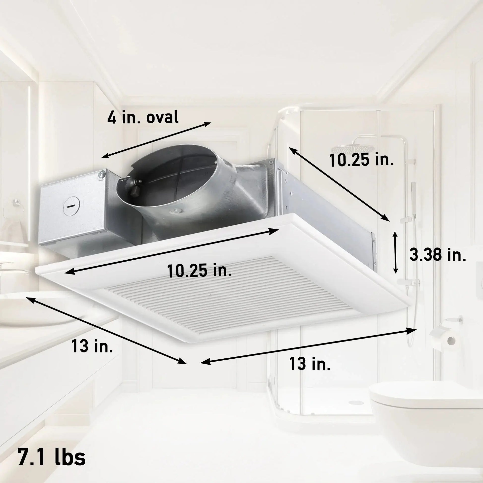 Panasonic WhisperValue DC Fan with Pick-A-Flow, 50-80-100 CFM - FV-0510VS1 - Plumbing Market