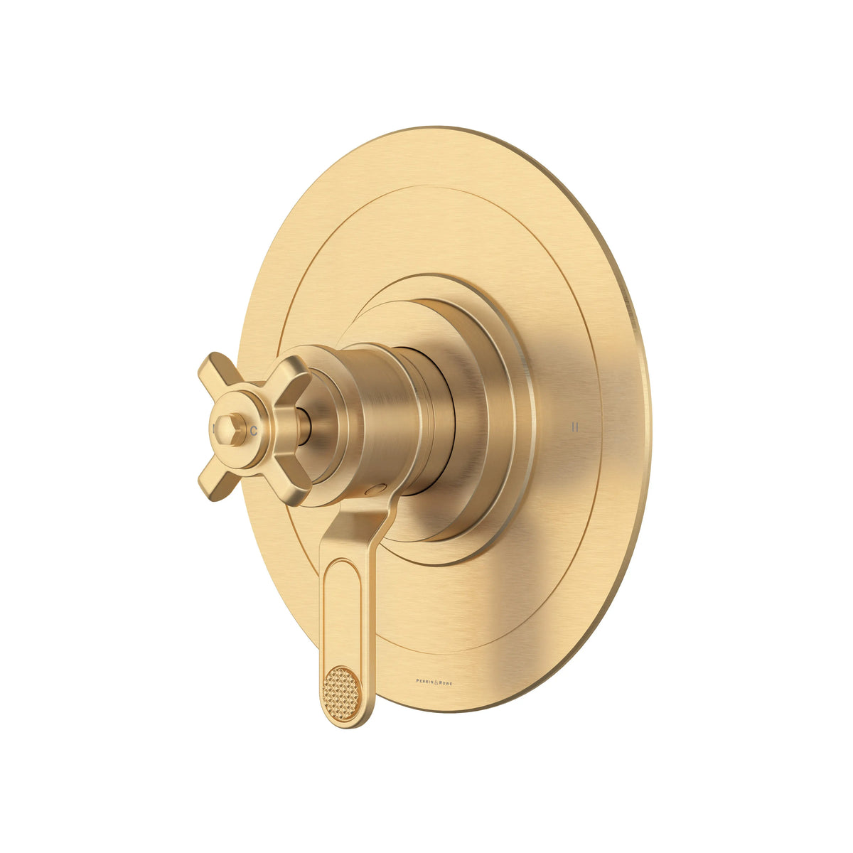 Perrin & Rowe Armstrong 1/2" Therm & Pressure Balance Trim With 2 Functions U.TAR44W1XM - Satin English Gold
