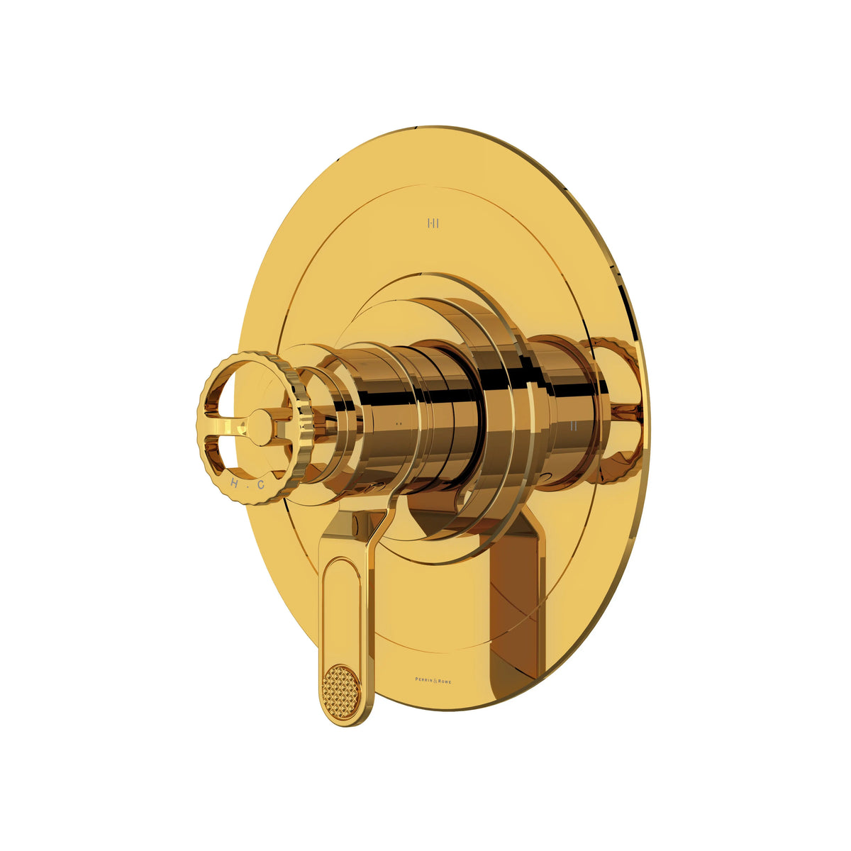 Perrin & Rowe Armstrong 1/2" Therm & Pressure Balance Trim With 3 Functions U.TAR23W1IW - Unlacquered Brass
