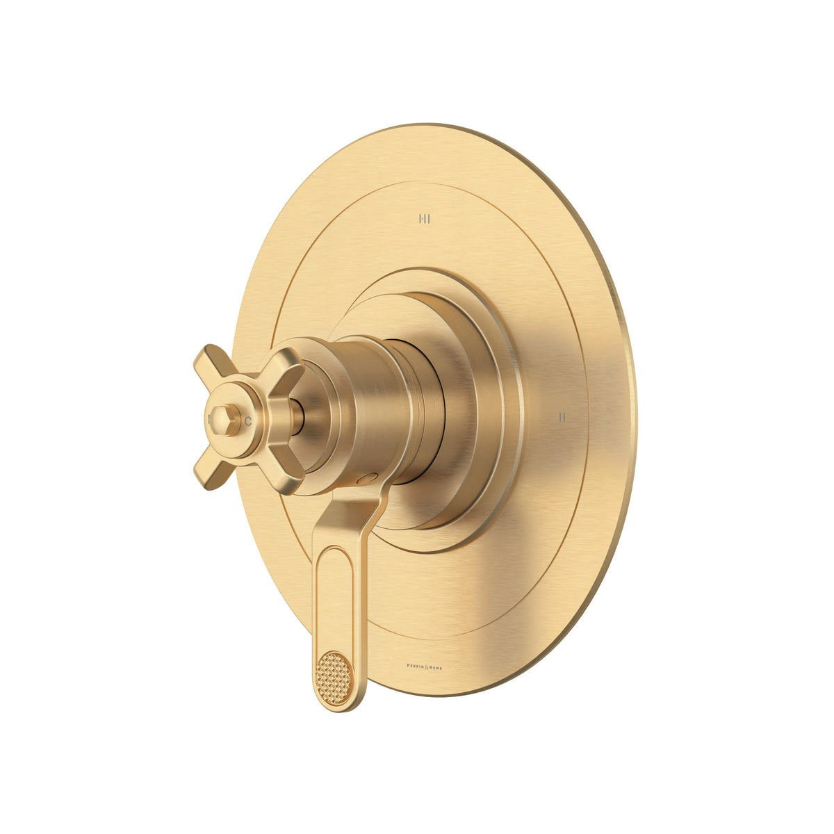 Perrin & Rowe Armstrong 1/2" Therm & Pressure Balance Trim With 3 Functions U.TAR23W1XM - Satin English Gold