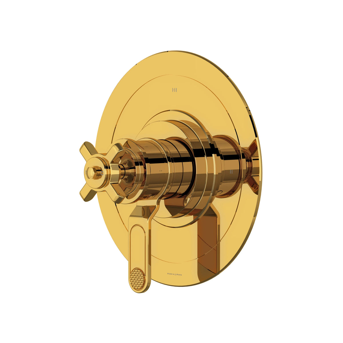 Perrin & Rowe Armstrong 1/2" Therm & Pressure Balance Trim With 3 Functions U.TAR23W1XM - Unlacquered Brass