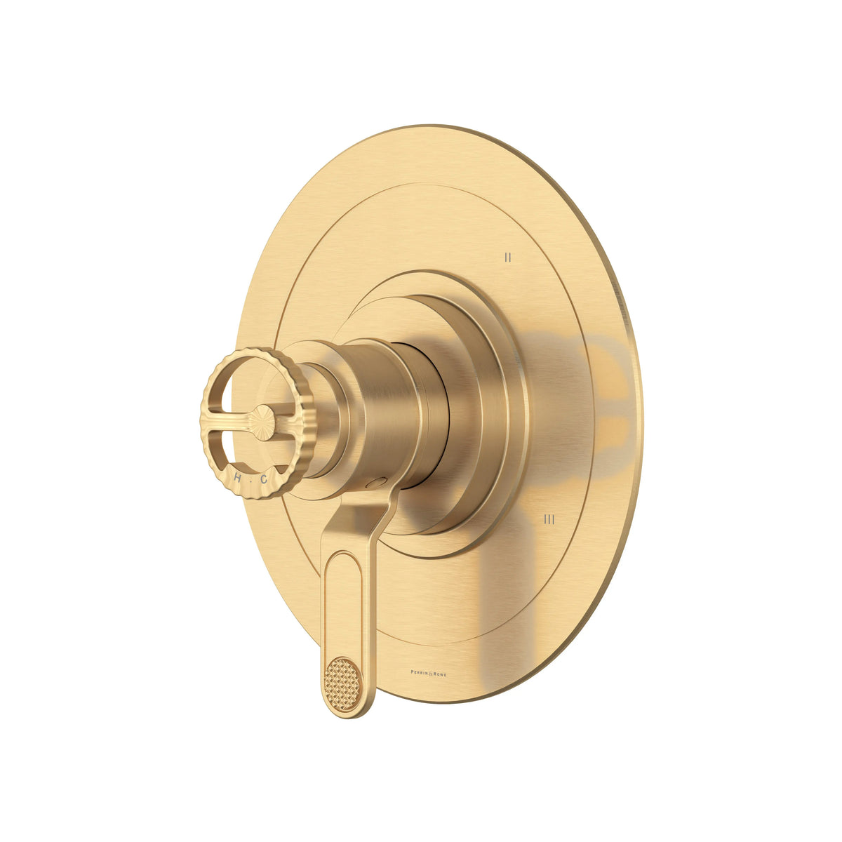 Perrin & Rowe Armstrong 1/2" Therm & Pressure Balance Trim With 3 Functions U.TAR47W1IW - Satin English Gold