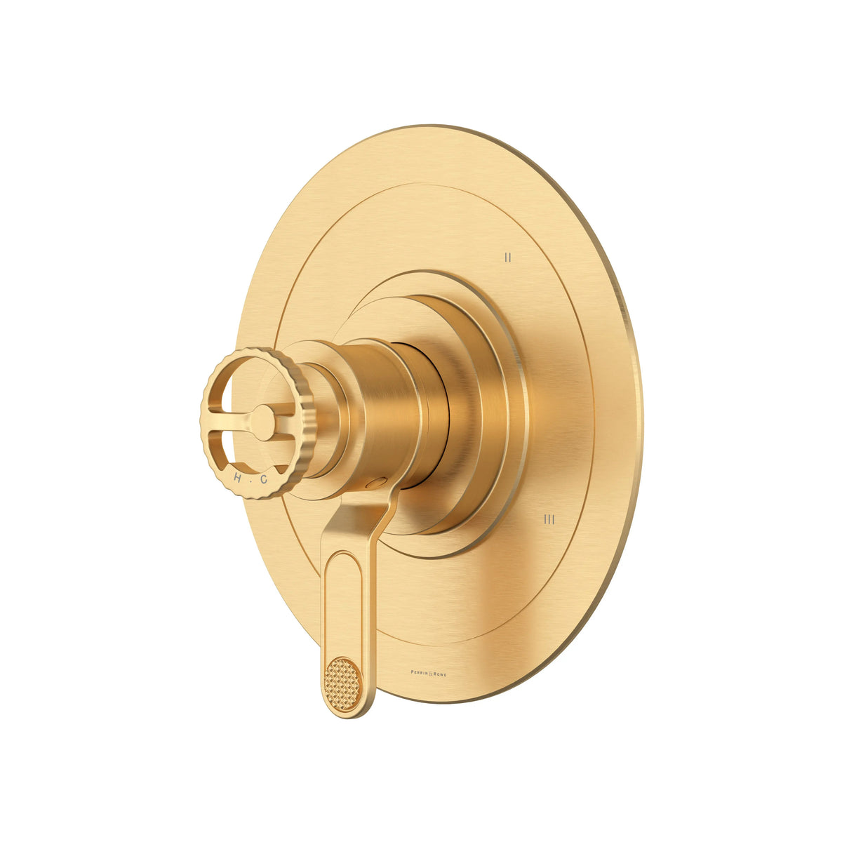 Perrin & Rowe Armstrong 1/2" Therm & Pressure Balance Trim With 5 Functions U.TAR45W1IW - Satin English Gold