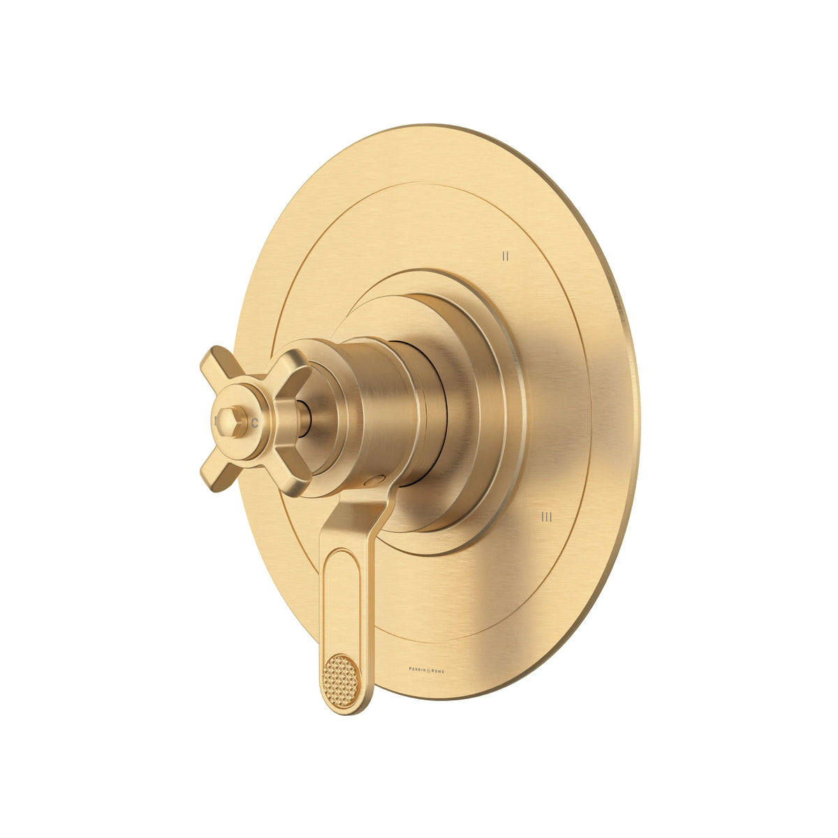 Perrin & Rowe Armstrong 1/2" Therm & Pressure Balance Trim With 5 Functions U.TAR45W1XM - Satin English Gold