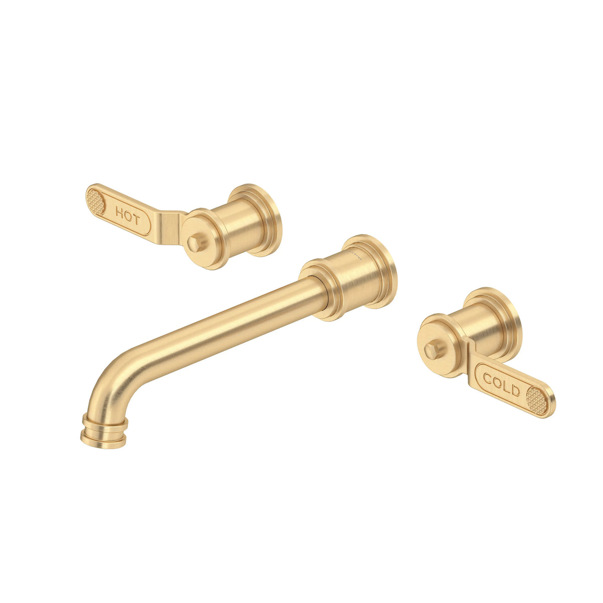 Perrin & Rowe Armstrong Wall Mount Lavatory Faucet Trim U.TAR08W3HT - Satin English Gold