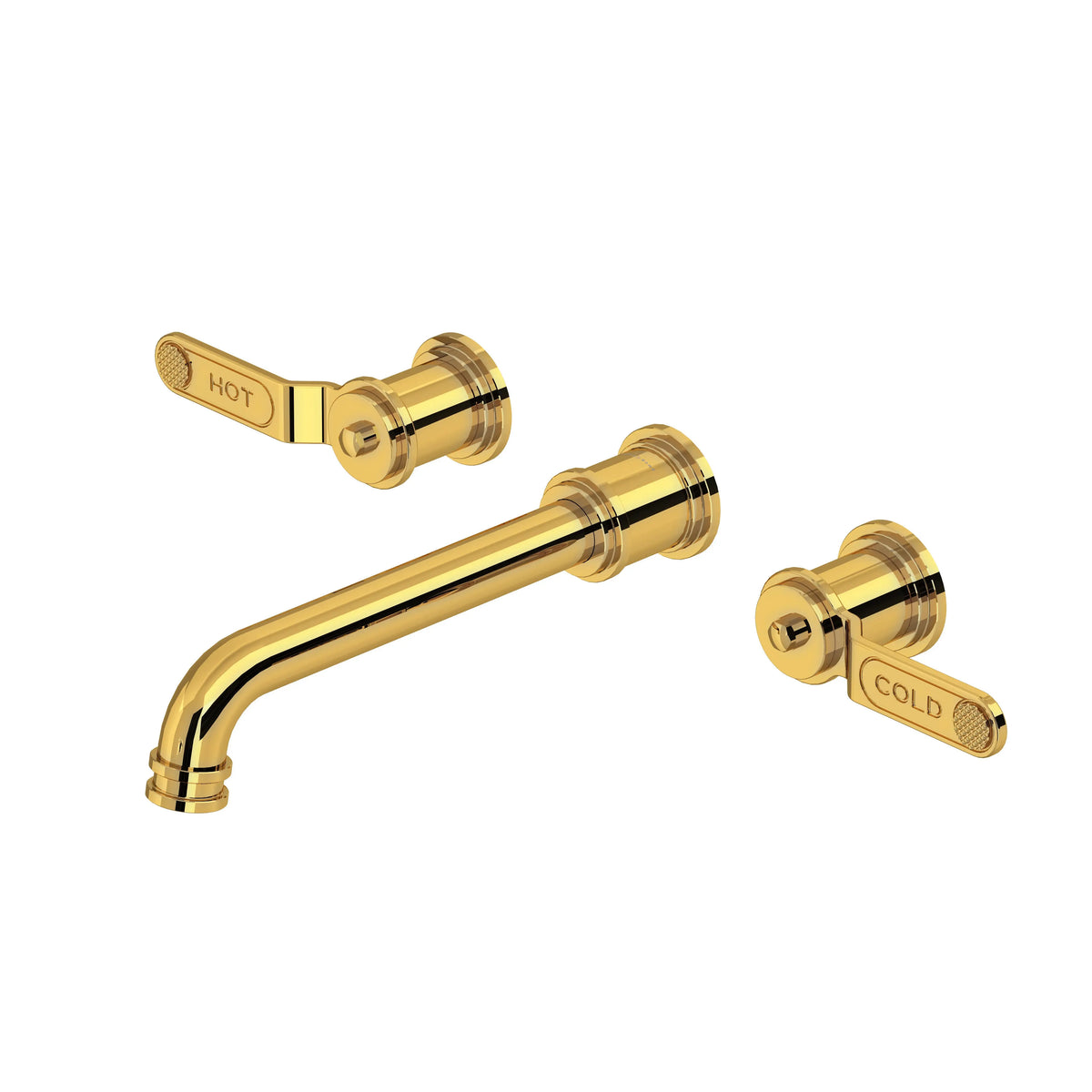 Perrin & Rowe Armstrong Wall Mount Lavatory Faucet Trim U.TAR08W3HT - Unlacquered Brass