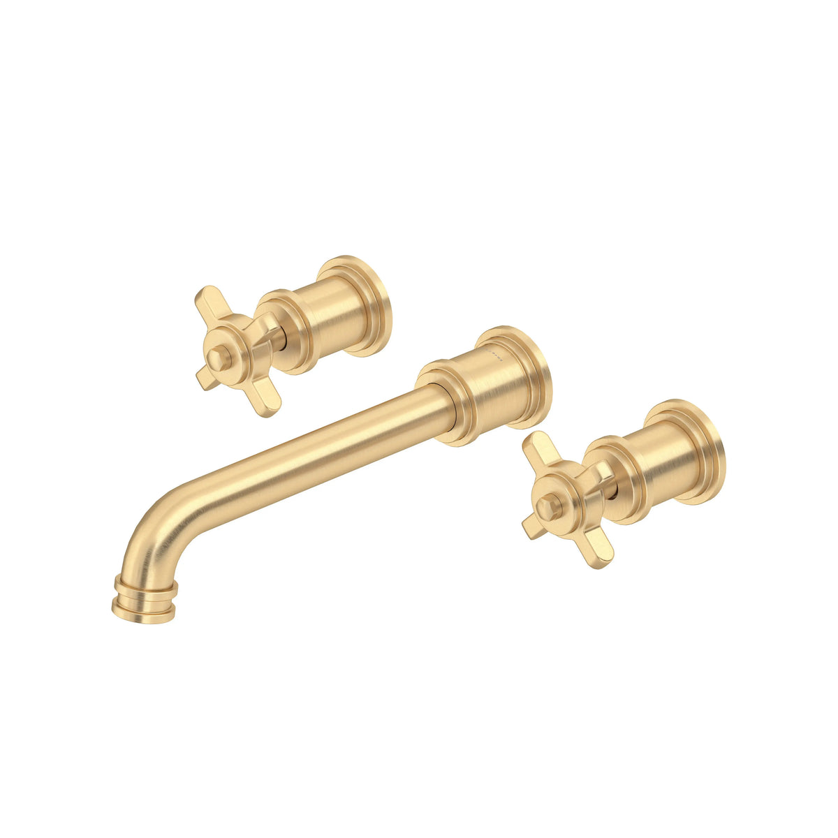 Perrin & Rowe Armstrong Wall Mount Lavatory Faucet Trim U.TAR08W3XM - Satin English Gold