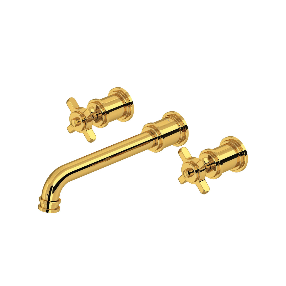Perrin & Rowe Armstrong Wall Mount Lavatory Faucet Trim U.TAR08W3XM - Unlacquered Brass