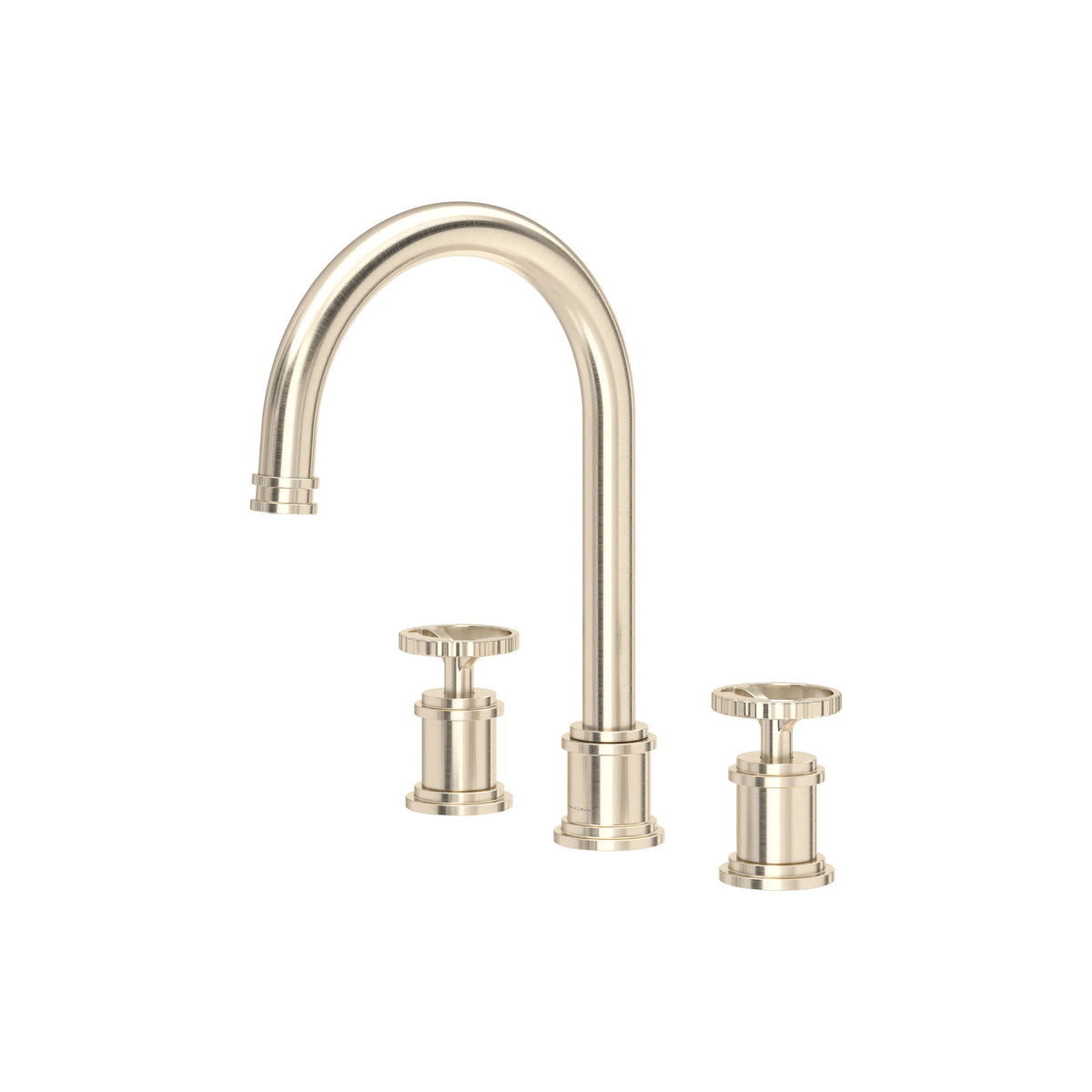 Perrin & Rowe Armstrong Widespread Lavatory Faucet With C-Spout U.AR08D3IW - Satin Nickel
