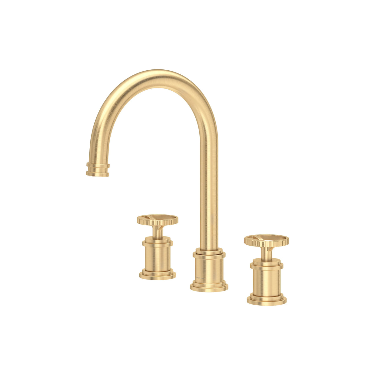 Perrin & Rowe Armstrong Widespread Lavatory Faucet With C-Spout U.AR08D3IW - Satin English Gold