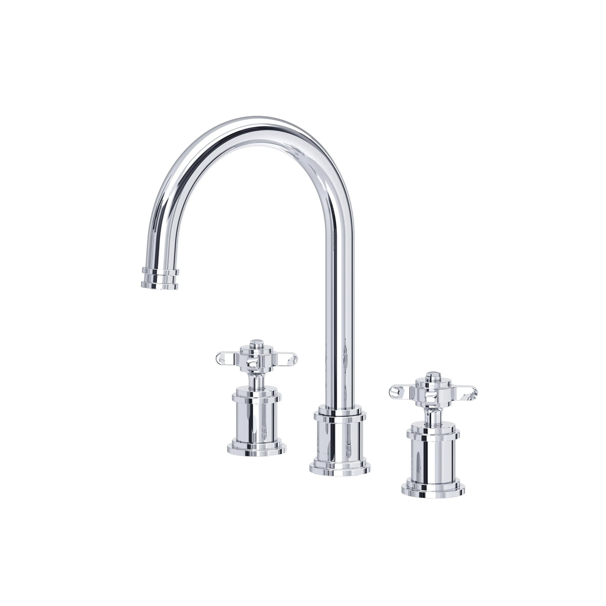 Perrin & Rowe Armstrong Widespread Lavatory Faucet With C-Spout U.AR08D3XM - Polished Chrome