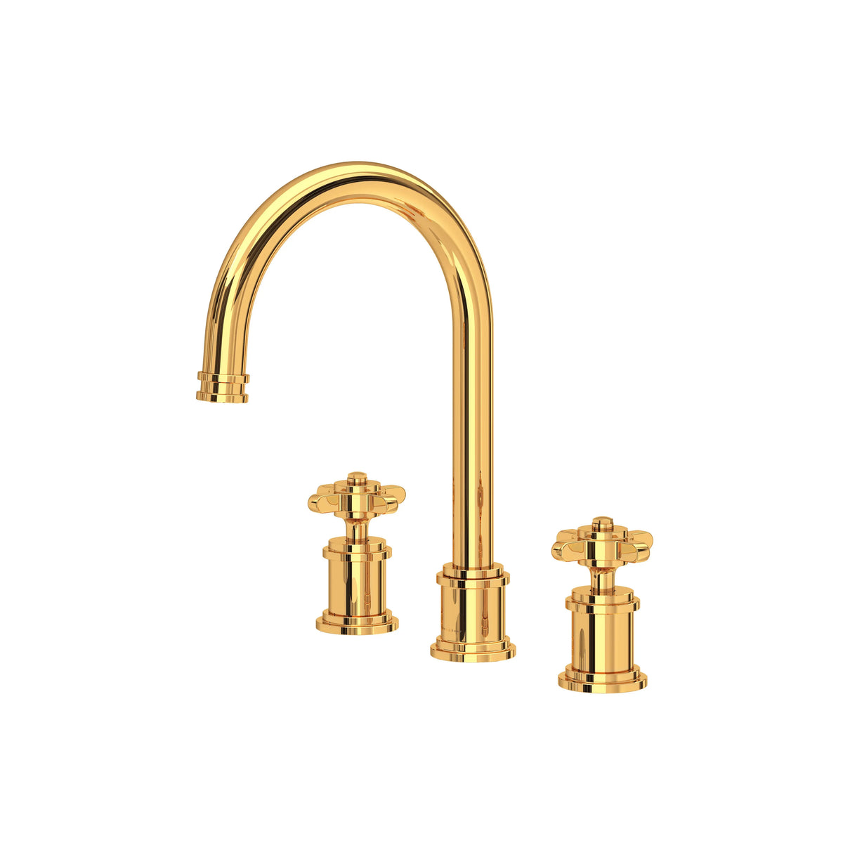 Perrin & Rowe Armstrong Widespread Lavatory Faucet With C-Spout U.AR08D3XM - English Gold