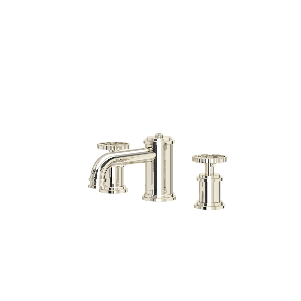Perrin & Rowe Armstrong Widespread Lavatory Faucet With Low Spout U.AR08LD3IW - Polished Nickel