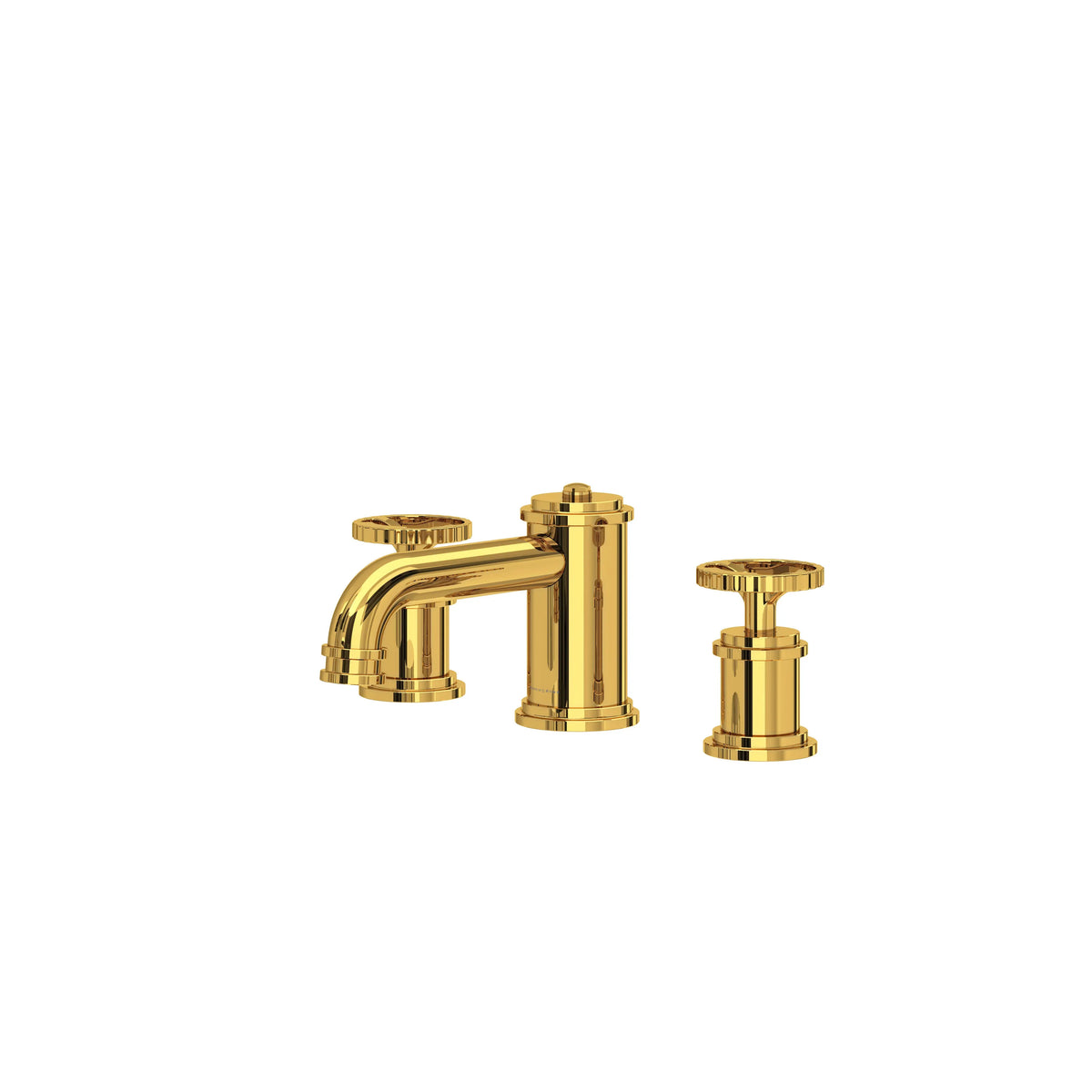 Perrin & Rowe Armstrong Widespread Lavatory Faucet With Low Spout U.AR08LD3IW - Unlacquered Brass