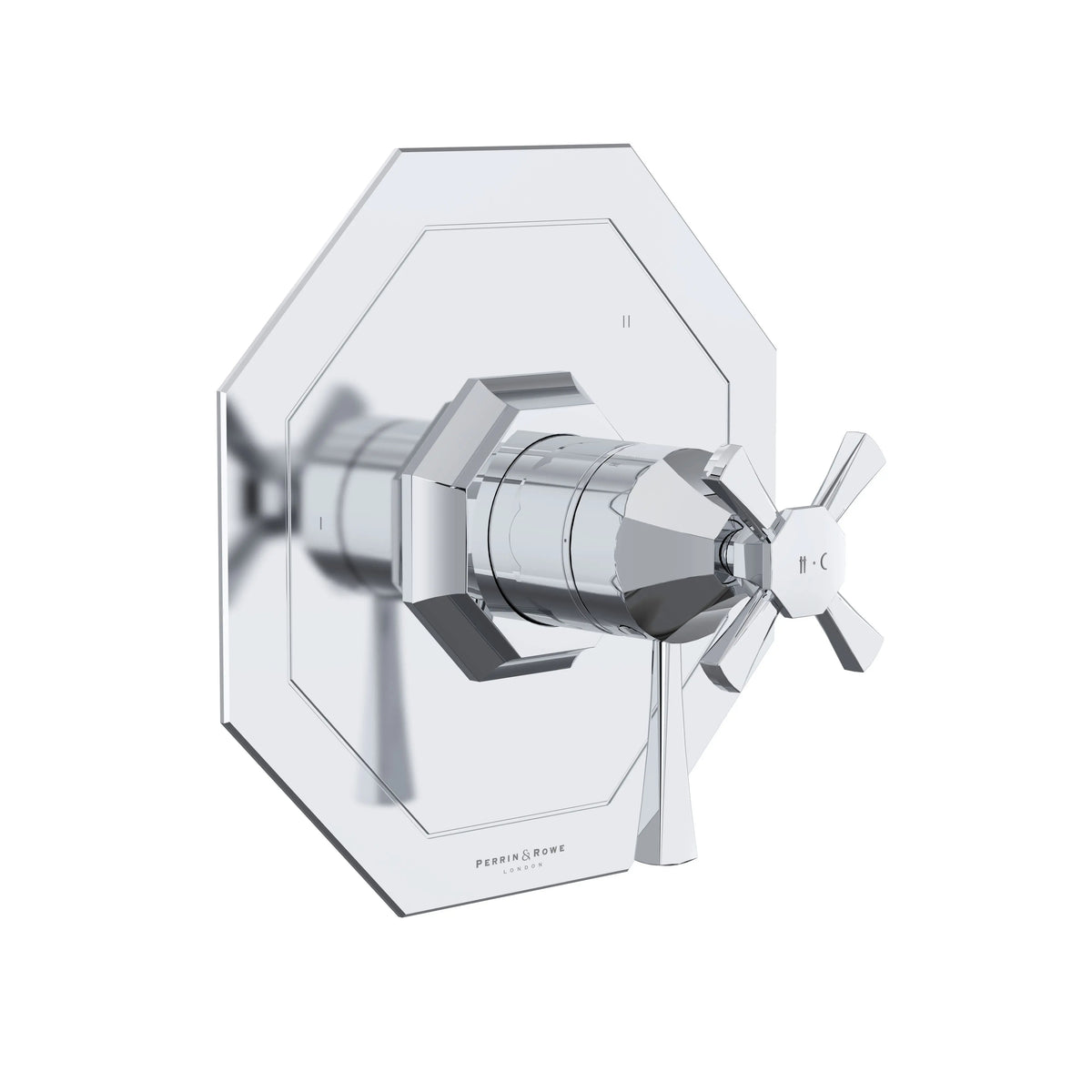 Perrin & Rowe Deco 1/2" Therm & Pressure Balance Trim With 3 Functions U.TDC47W1 - Polished Chrome