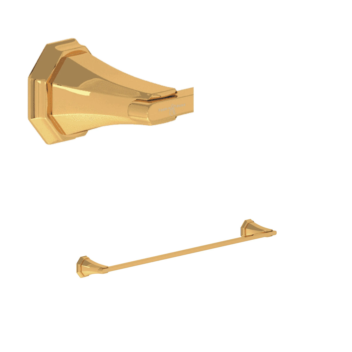 Perrin & Rowe Deco 18" Towel Bar U.6140 - English Gold