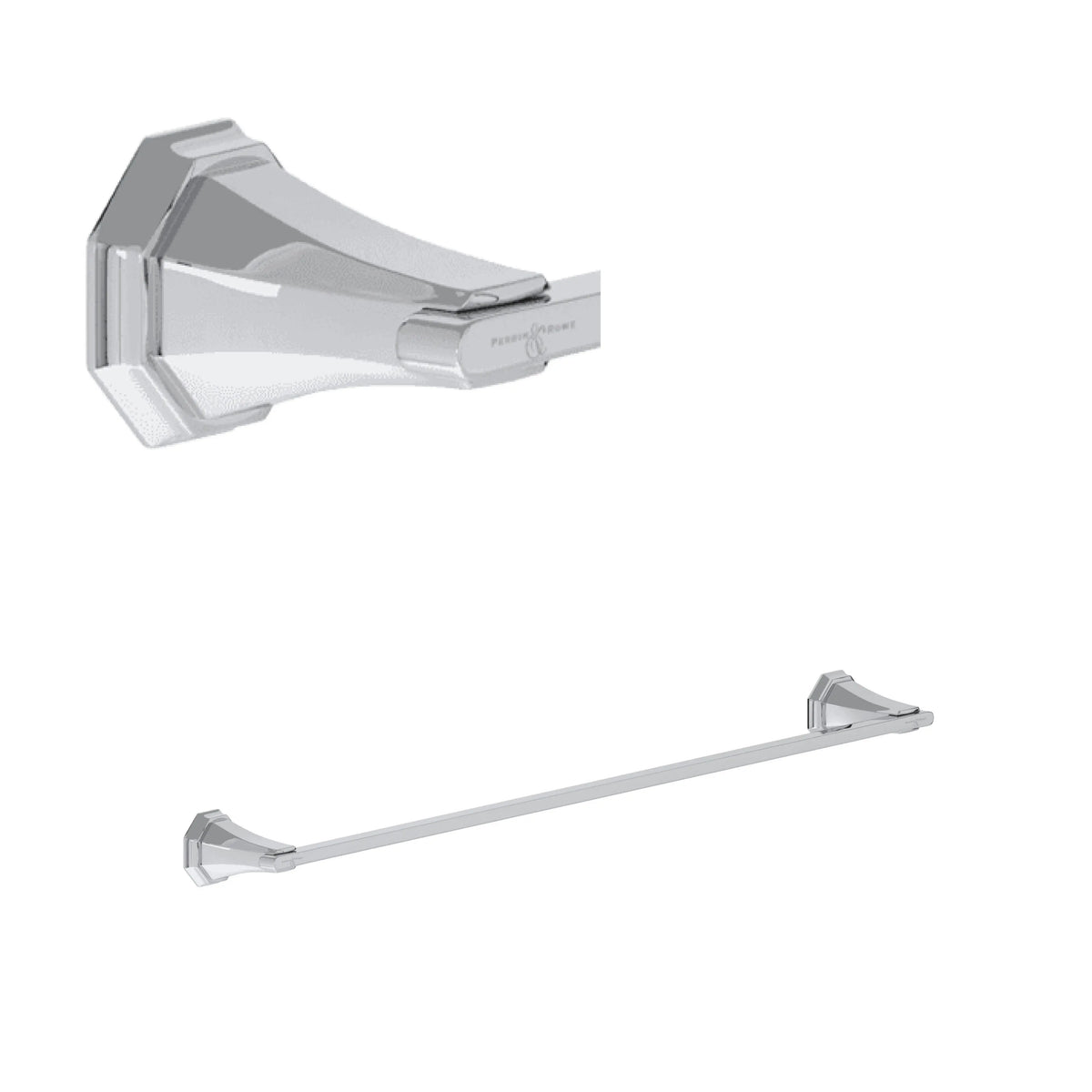 Perrin & Rowe Deco 24" Towel Bar U.6141 - Polished Chrome
